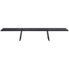 Gravity Bench in Blackened and Waxed Steel Plate by Eric Slayton