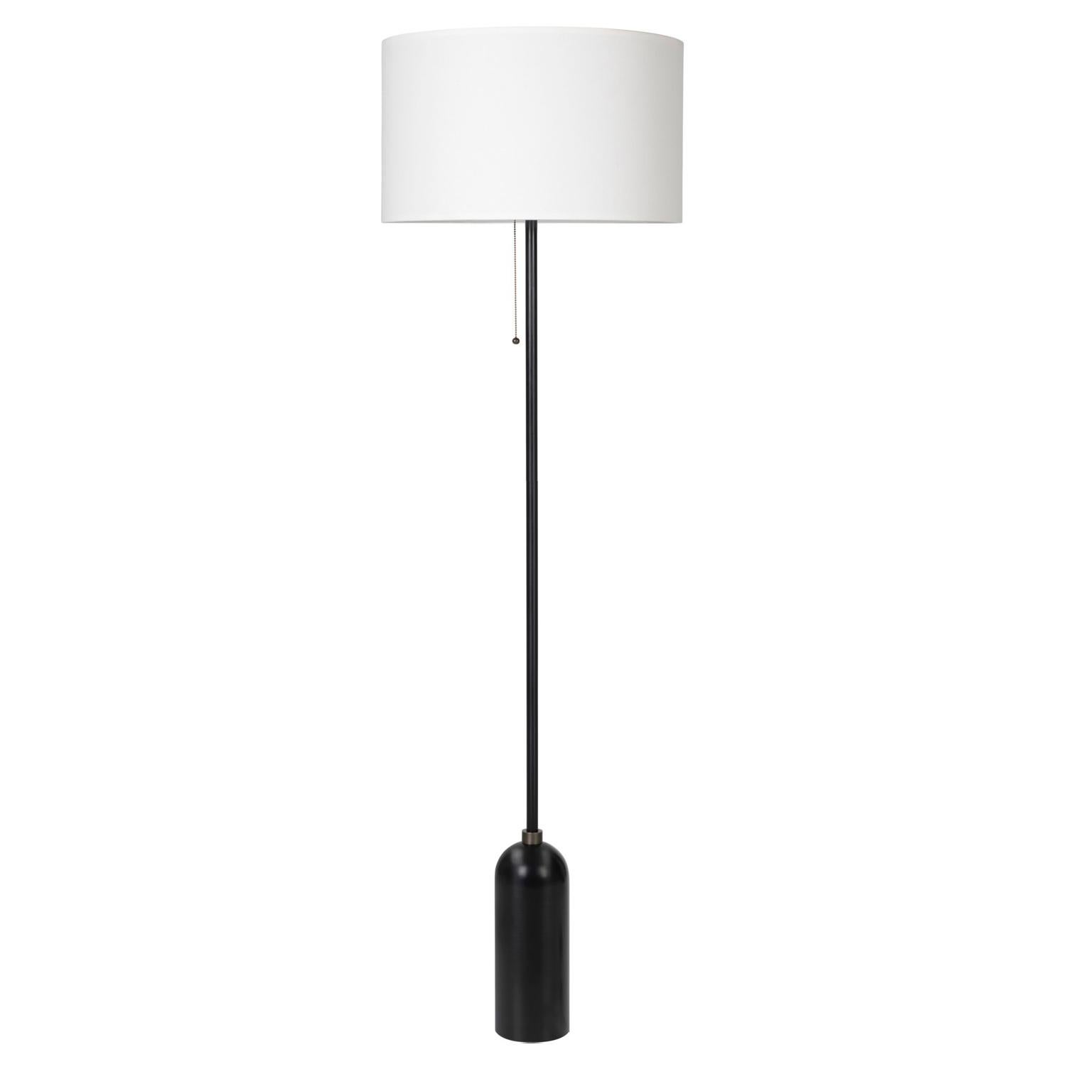 'Gravity' Blackened Steel Floor Lamp for Gubi with Canvas Shade In New Condition For Sale In Glendale, CA