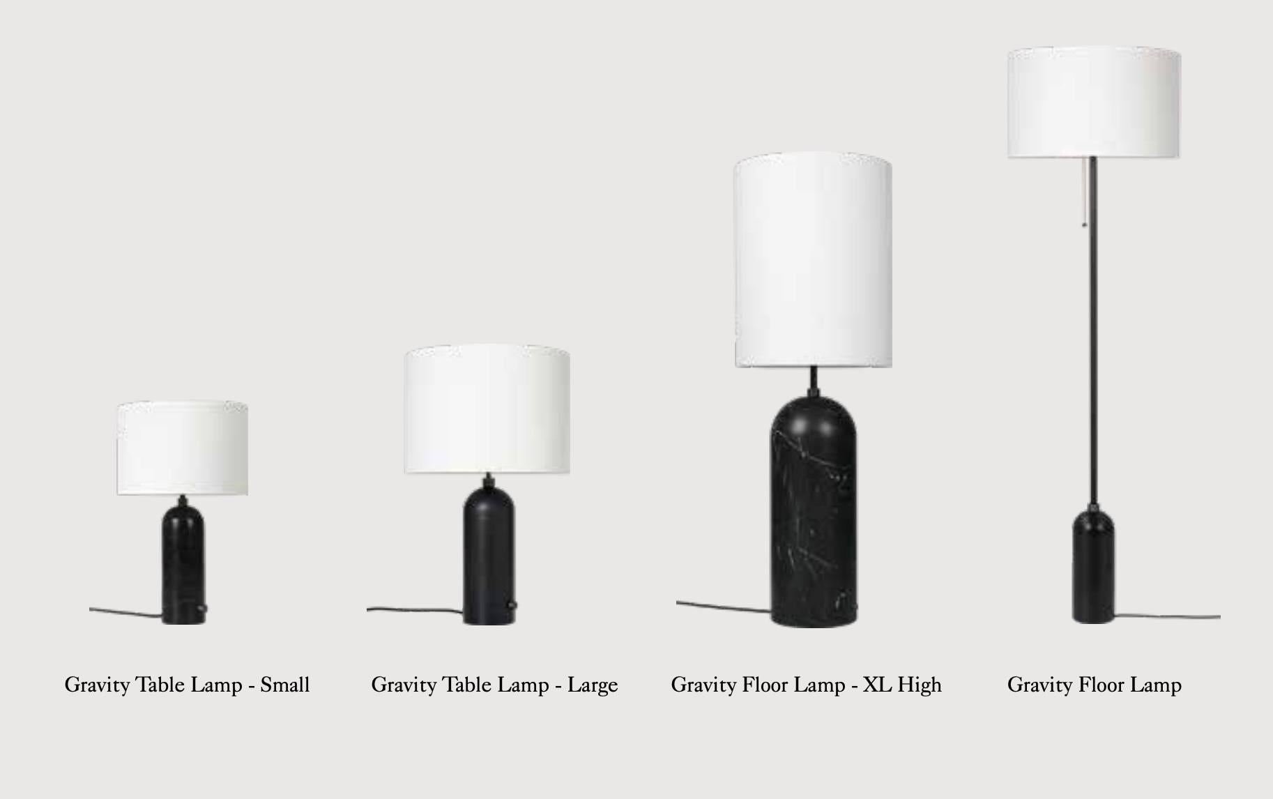 'Gravity' Blackened Steel Floor Lamp for Gubi with White Shade For Sale 1