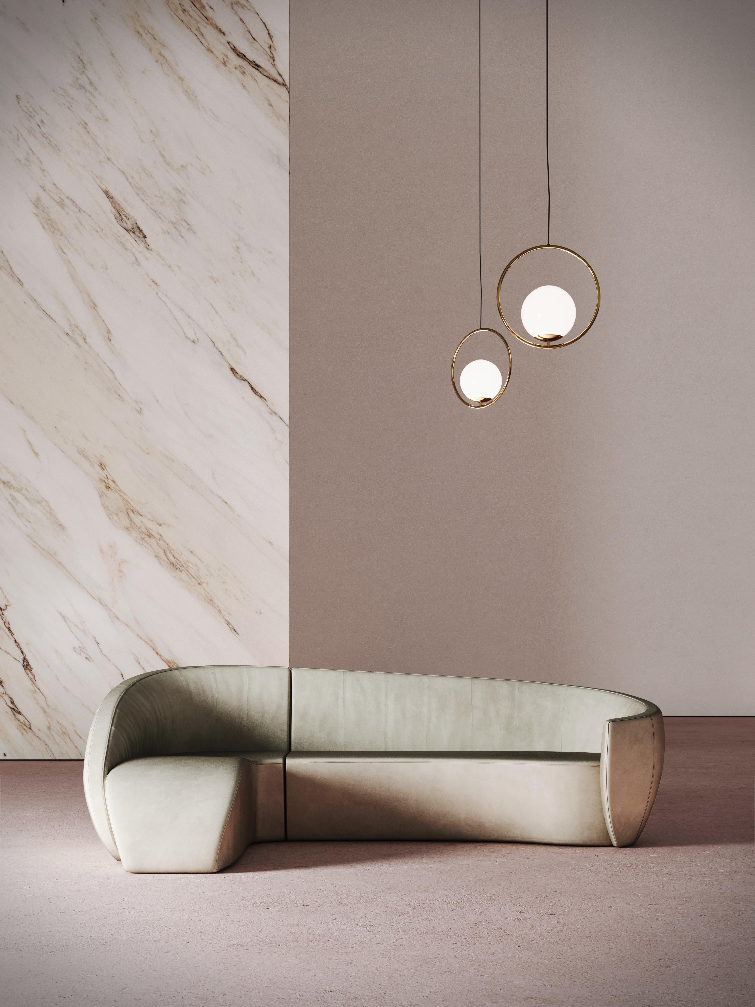 XXIe siècle et contemporain Moder Mid Century Handmade Gravity Corner sofa en vente