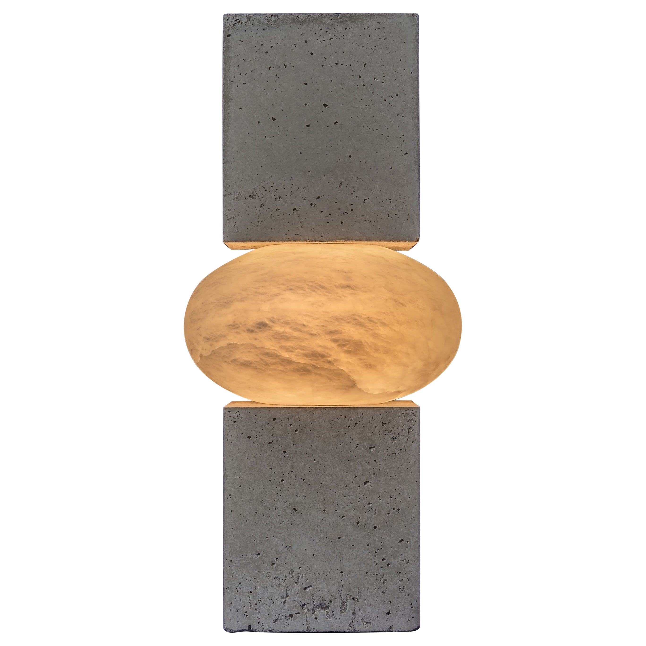 Gravity Decorative Table Lamp in Concrete 
Alabaster by Amarist Studio