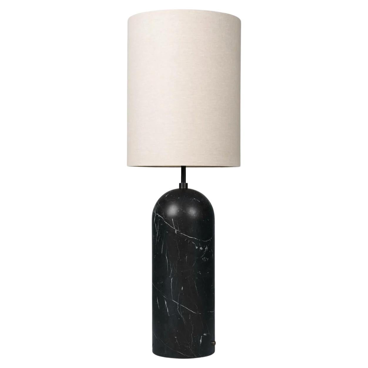 Gravity Floor Lamp - XL High, Black Marble, Canvas For Sale