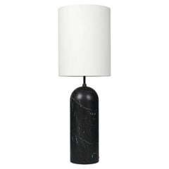 Lampadaire Gravity XL haut, en marbre noir et blanc