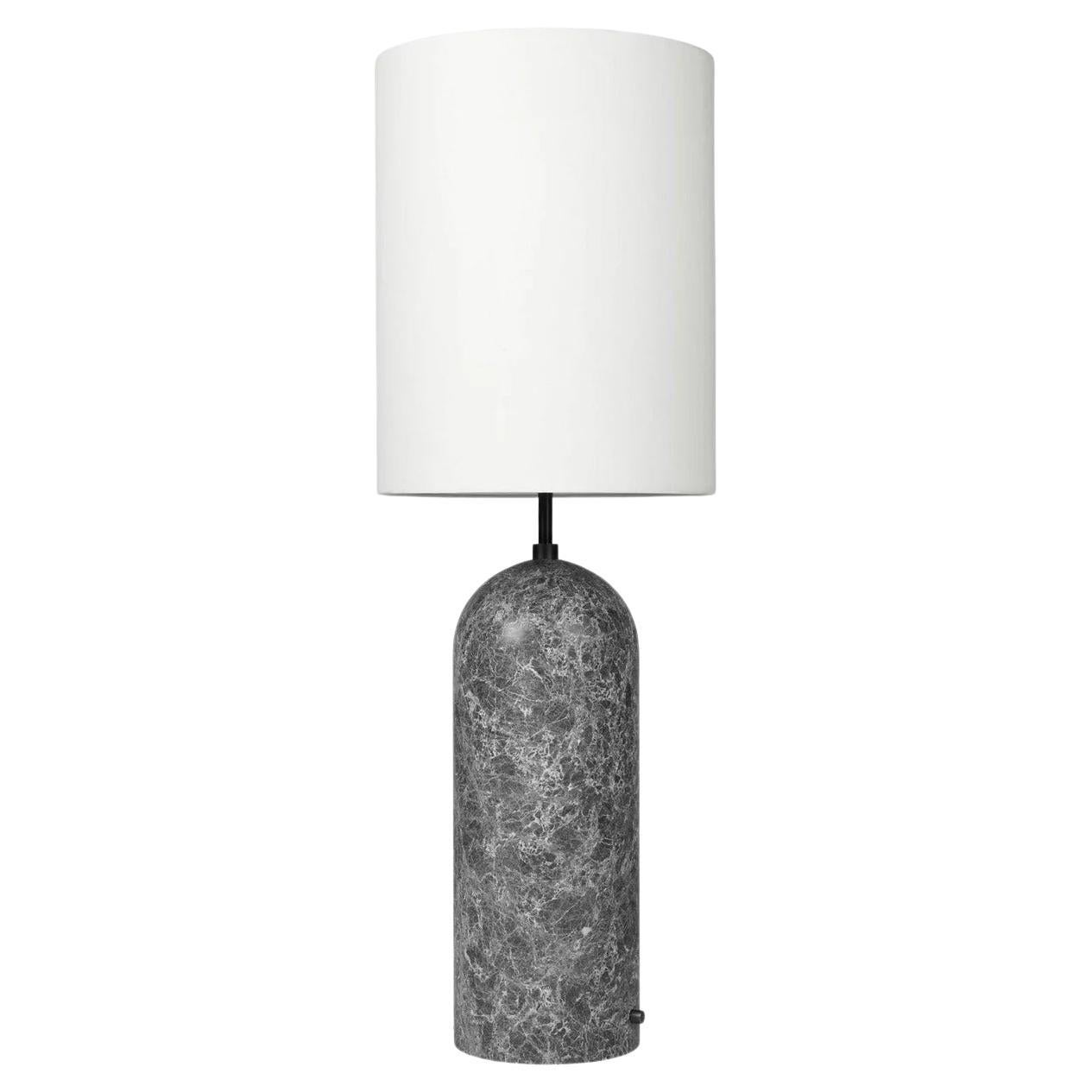 Gravity Floor Lamp - XL High, Grey Marble, White