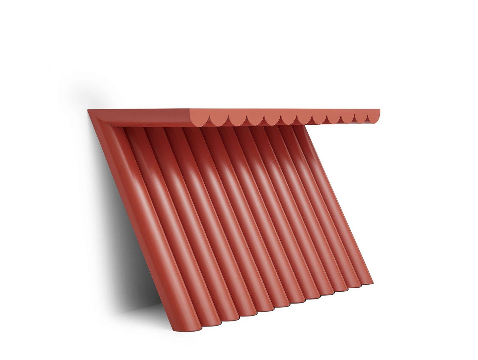 Gravity Lacquer Console in Coral Matte In New Condition For Sale In New York, NY