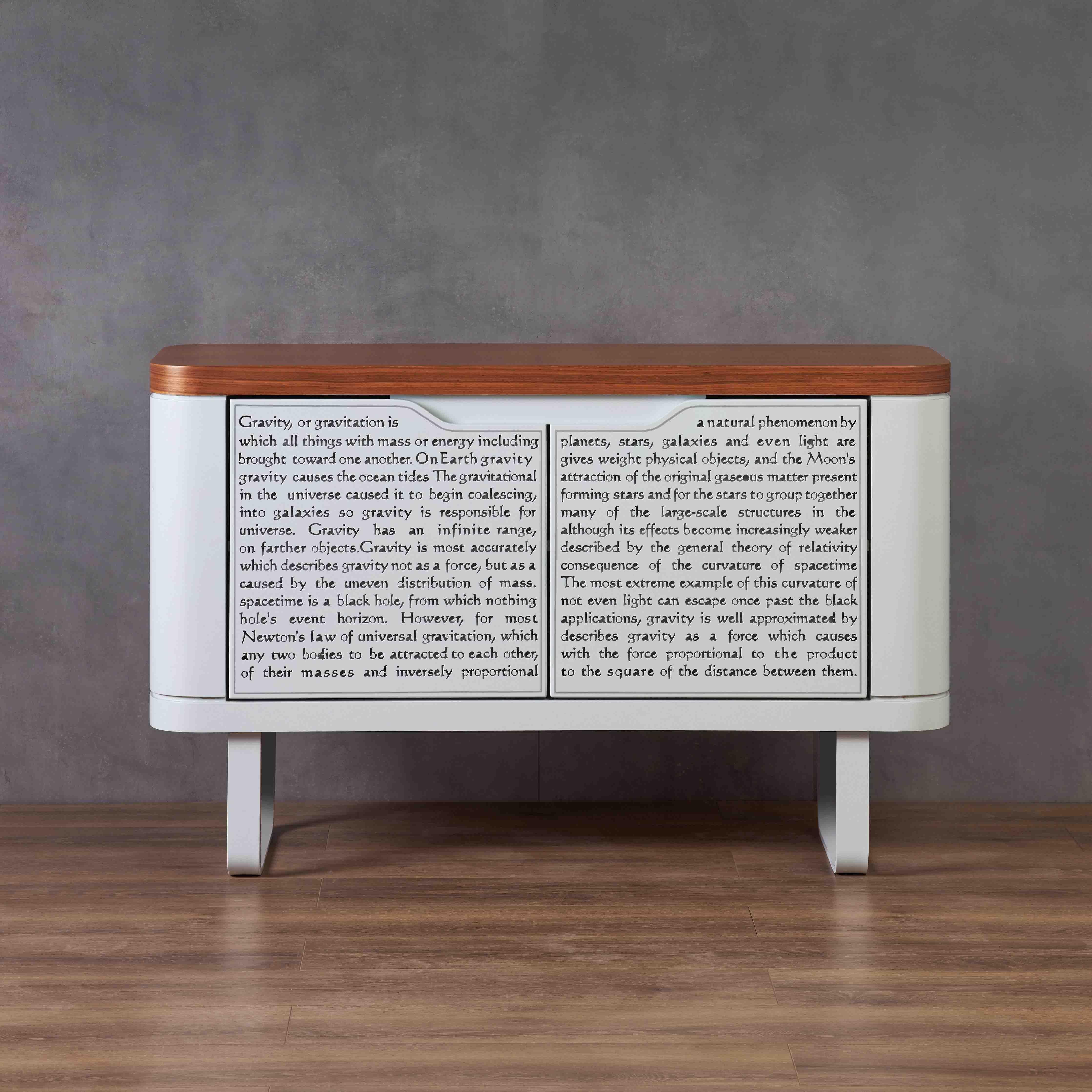 Industrial Gravity Sideboard Frost White For Sale