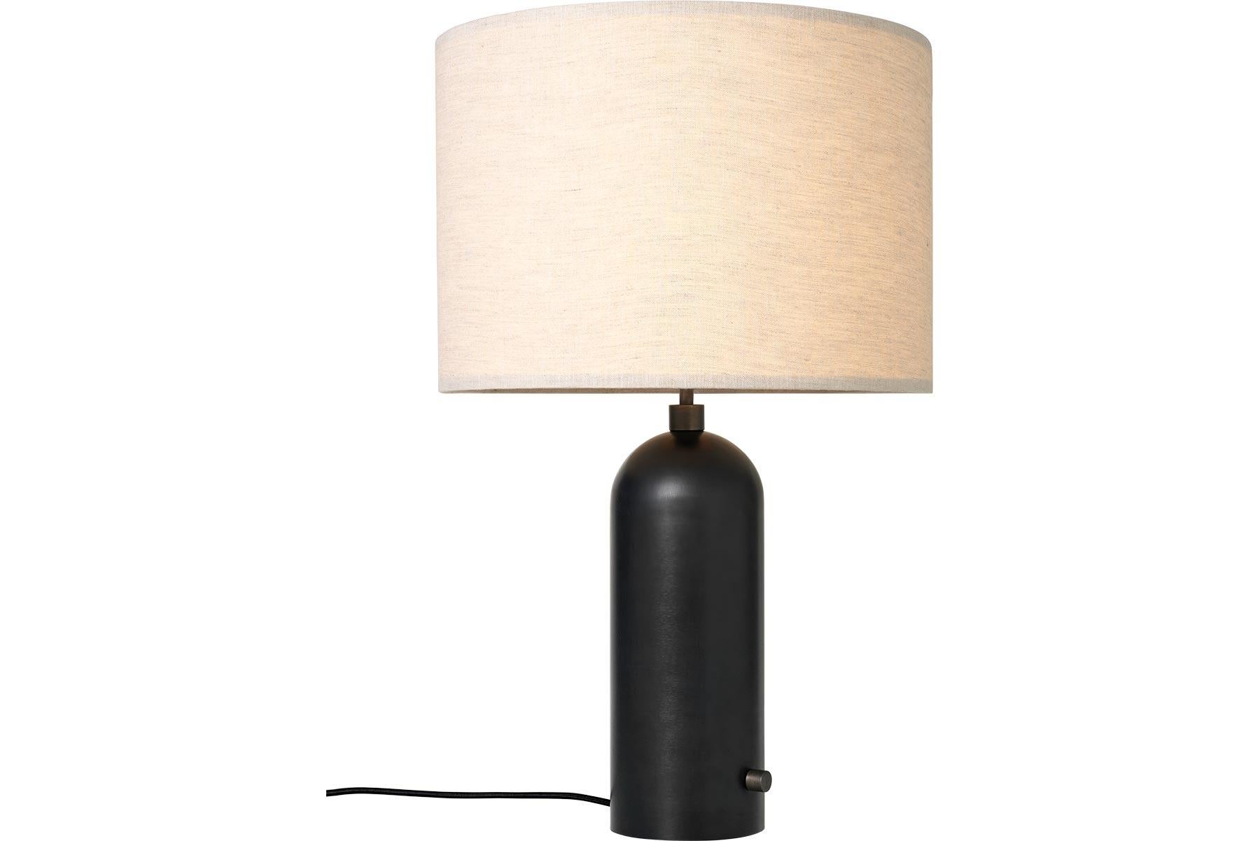 Gravity Table Lamp, Large, Black Marble, Canvas For Sale 10