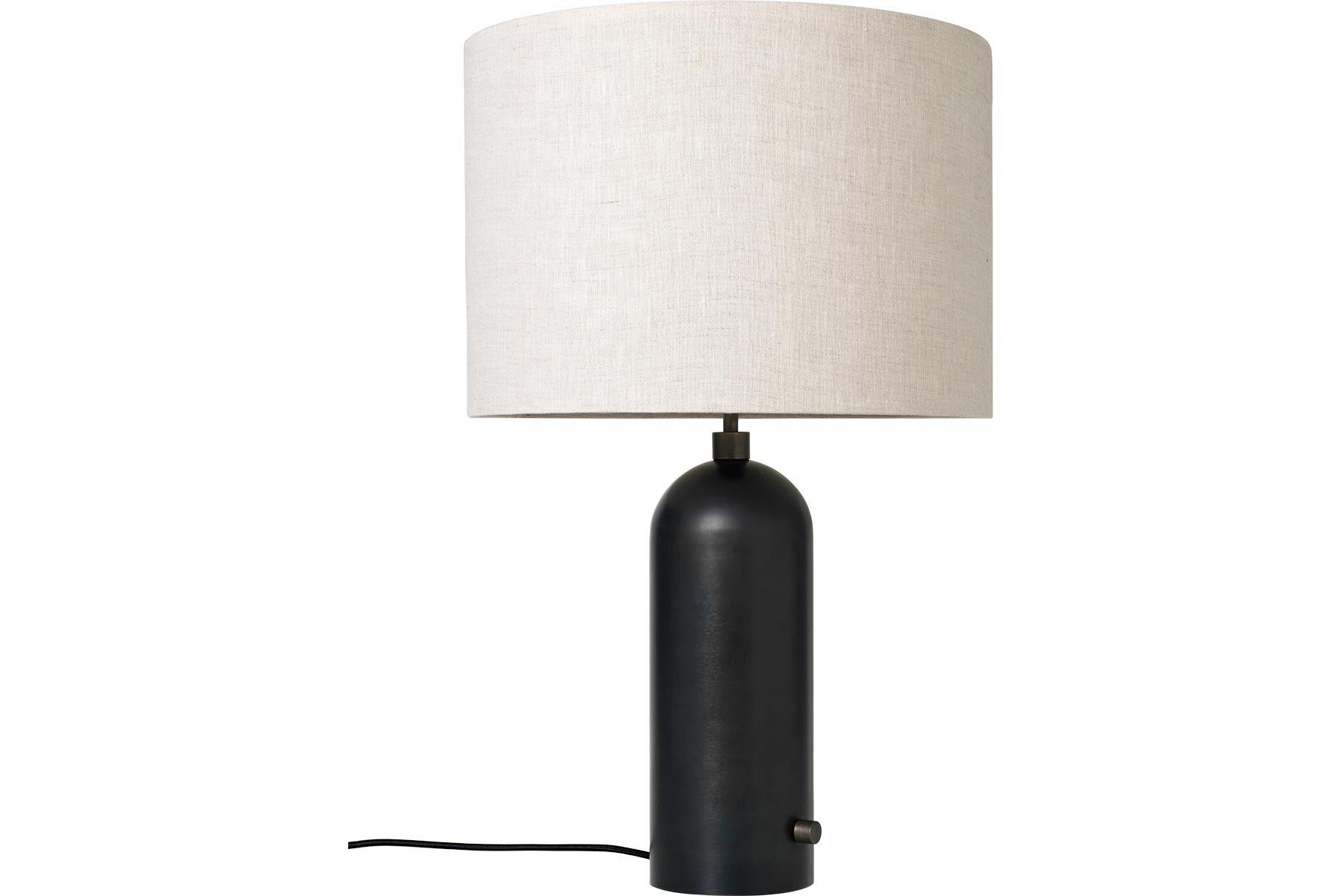 Gravity Table Lamp - Large, Grey Marble, Canvas For Sale 9