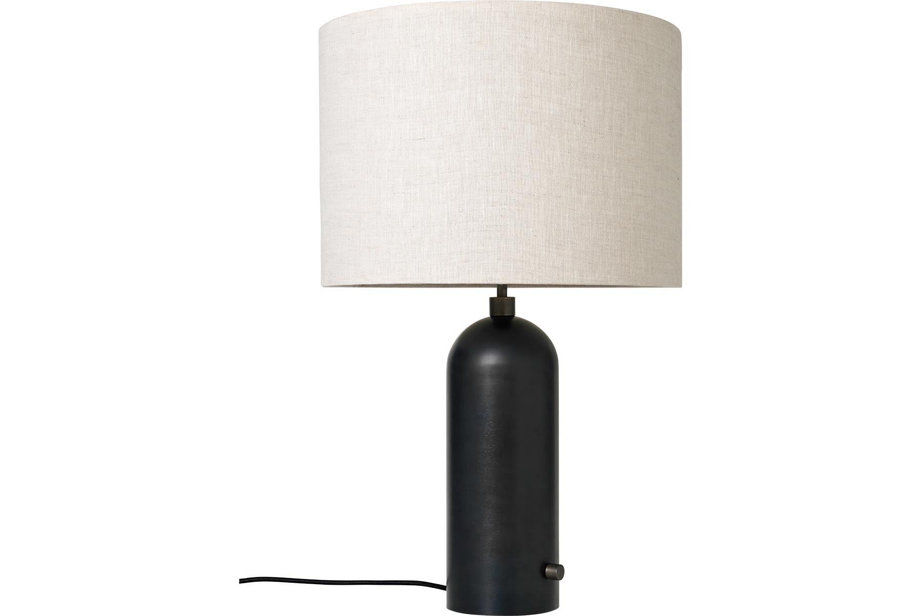 Gravity Table Lamp - Large, Grey Marble, White For Sale 8