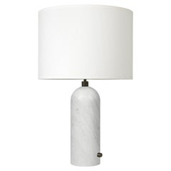 Gravity Table Lamp - Large, White Marble, White