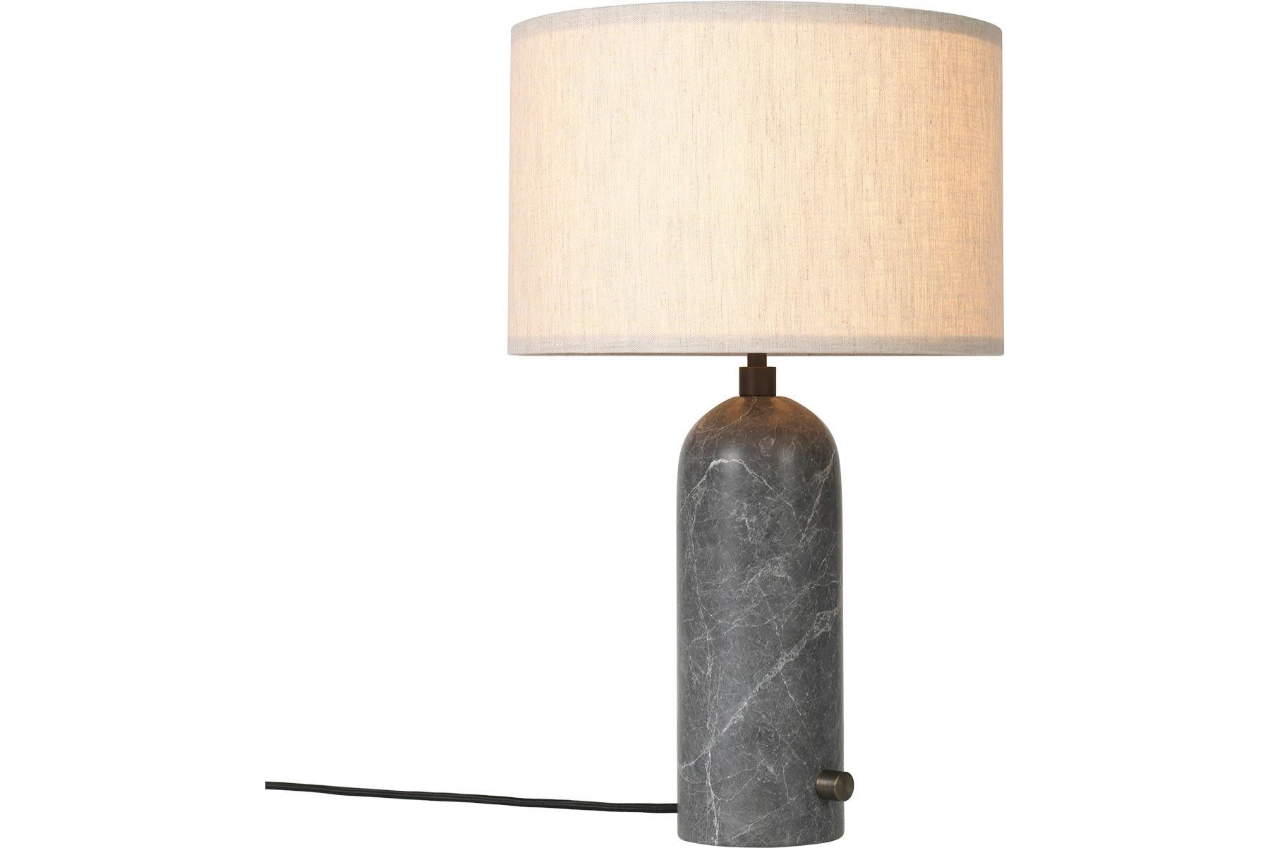 Gravity Table Lamp - Small, Grey Marble, White. For Sale 5
