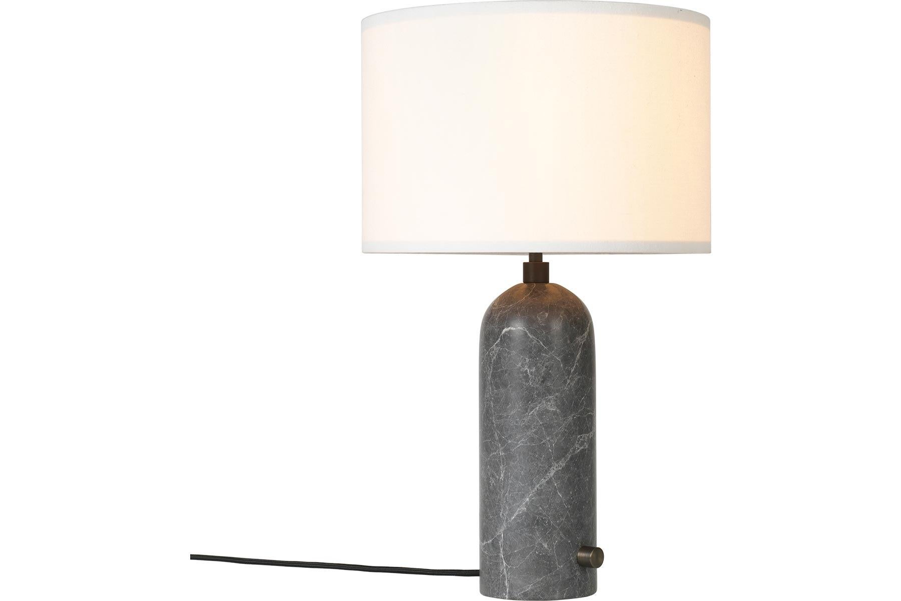 Gravity Table Lamp - Small, Grey Marble, White. For Sale 7