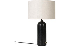 Gravity Table Lamp, Small, White Marble, White