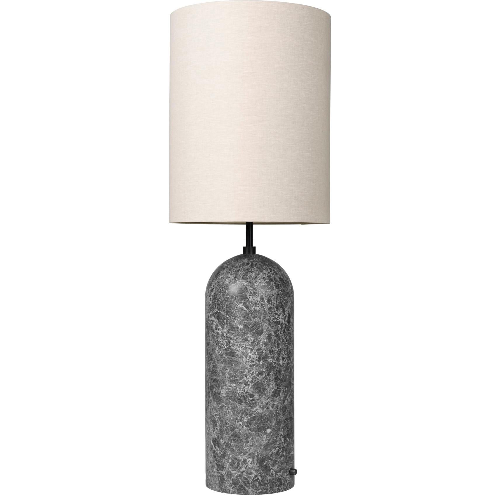 'Gravity XL High' Floor Lamp for Gubi in Black Marble with Canvas Shade For Sale 6