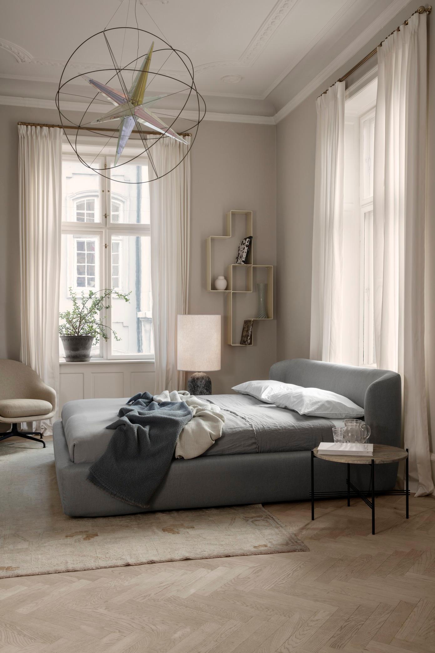 'Gravity XL High' Floor Lamp for Gubi in Gray Marble with Canvas Shade For Sale 3