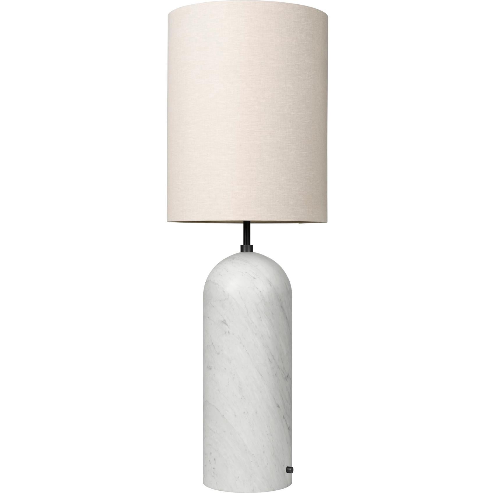 „Gravity XL High“ Stehlampe für Gubi aus grauem Marmor mit Leinwandschirm im Angebot 10