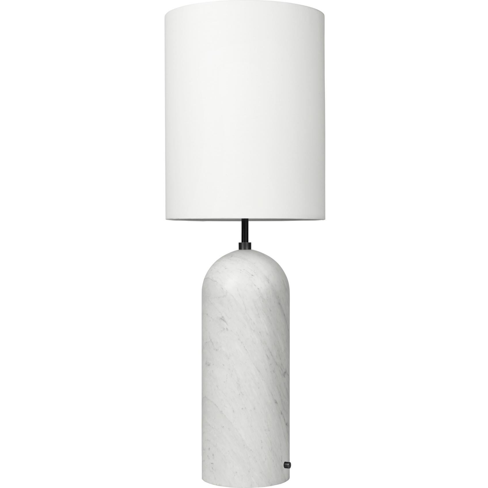 „Gravity XL High“ Stehlampe für Gubi aus grauem Marmor mit Leinwandschirm im Angebot 11