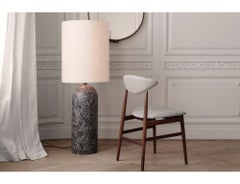 'Gravity XL High' Floor Lamp for Gubi in Gray Marble with Canvas Shade