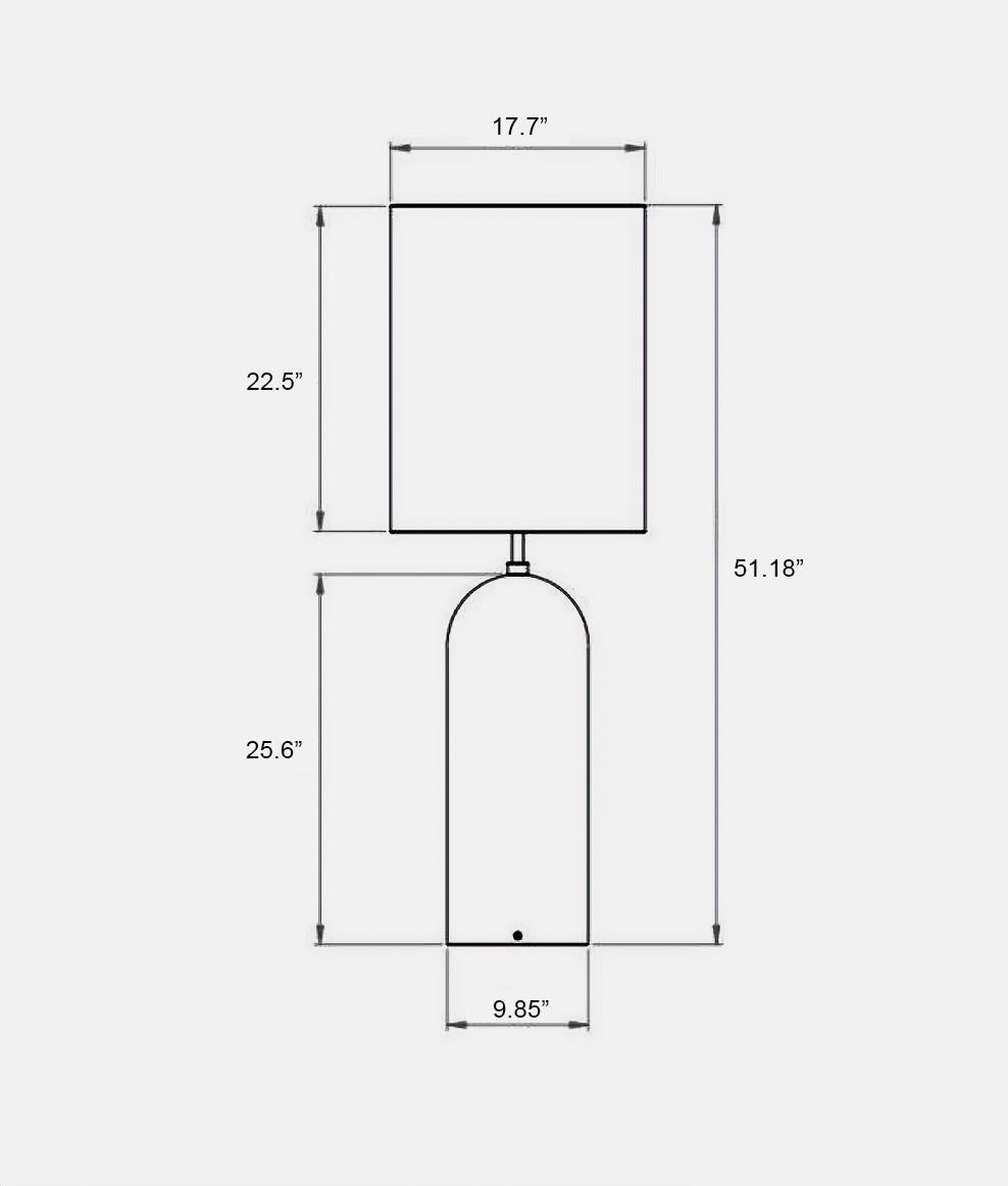 „Gravity XL High“ Stehlampe für Gubi aus grauem Marmor mit Leinwandschirm (21. Jahrhundert und zeitgenössisch) im Angebot