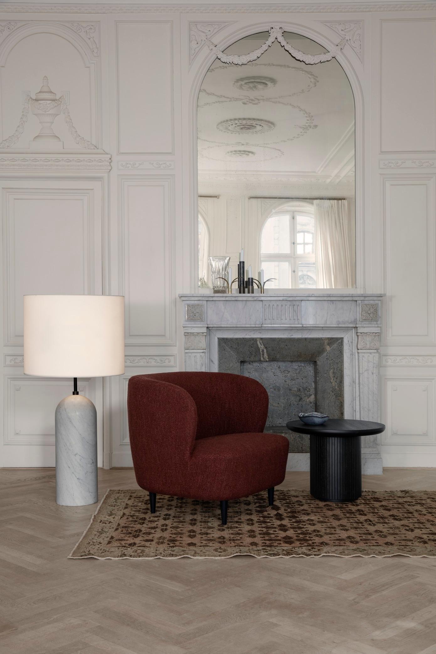 'Gravity XL High' Floor Lamp for Gubi in Gray Marble with Canvas Shade For Sale 2