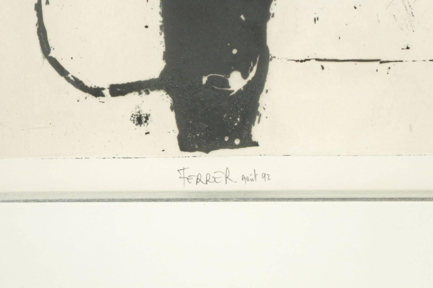 Late 20th Century Gravure Lithograph Signed Ferrer For Sale