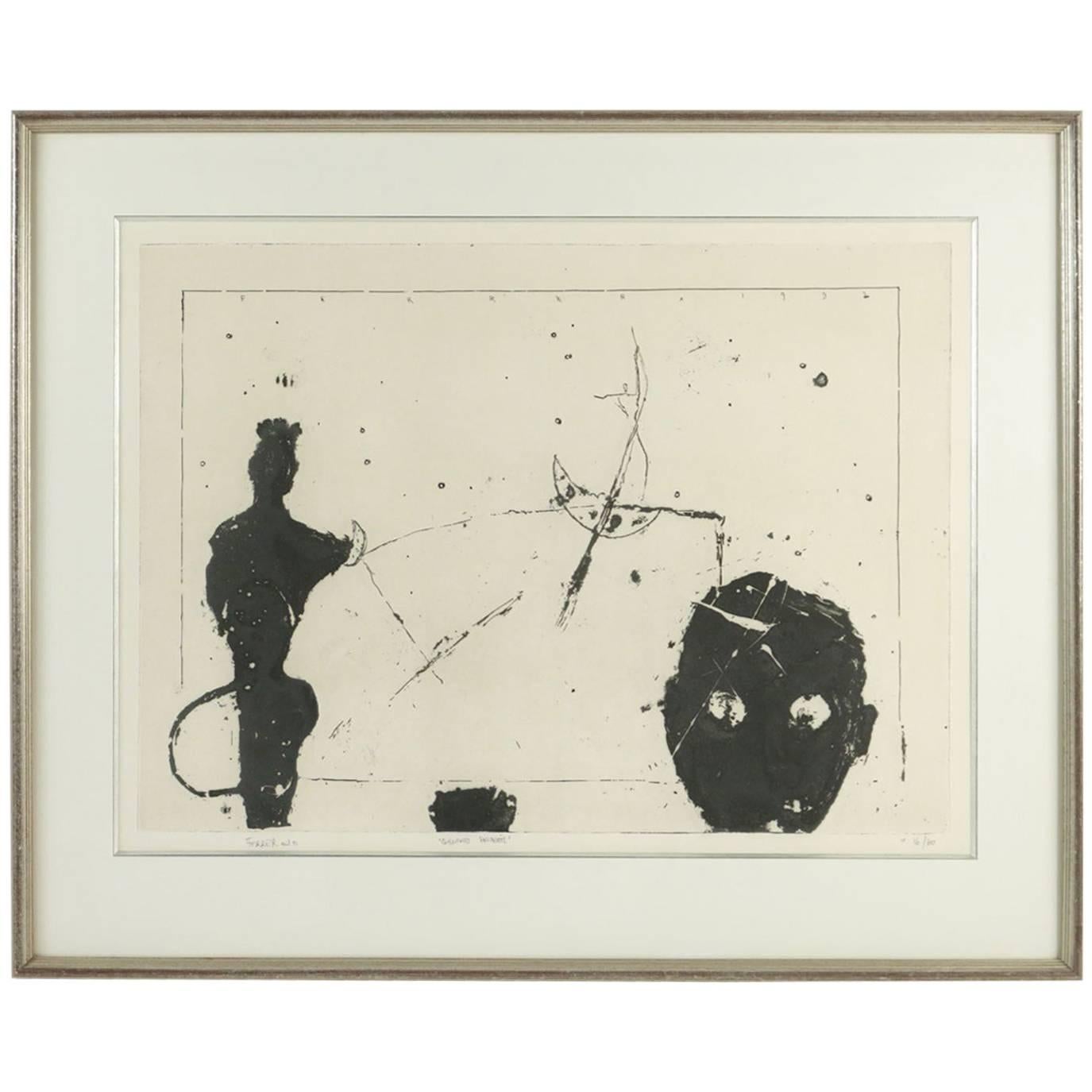 Gravure Lithograph Signed Ferrer For Sale
