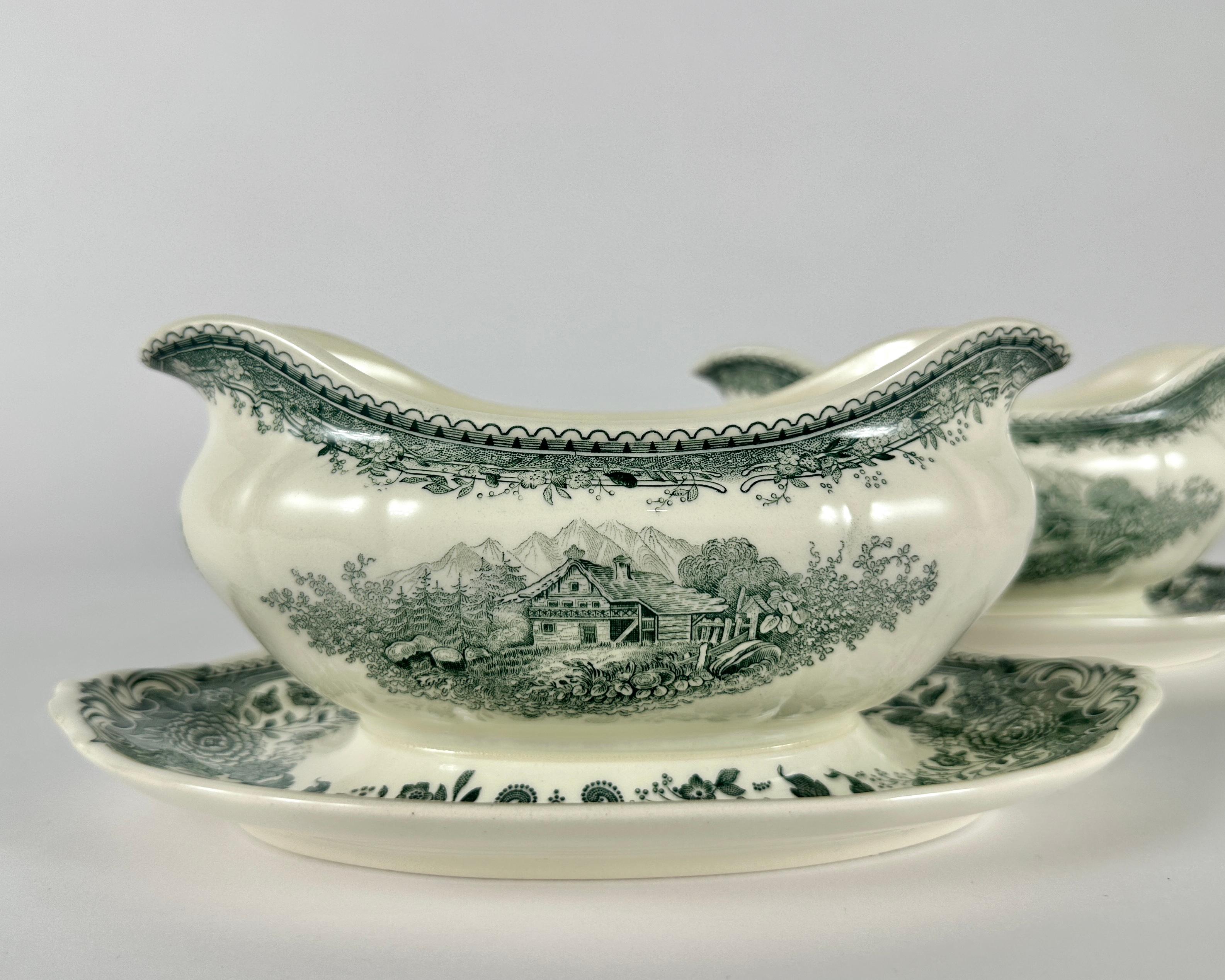 Salsera y Plato para Servir Villeroy & Boch Decor Verde Burgenland Alemán en venta