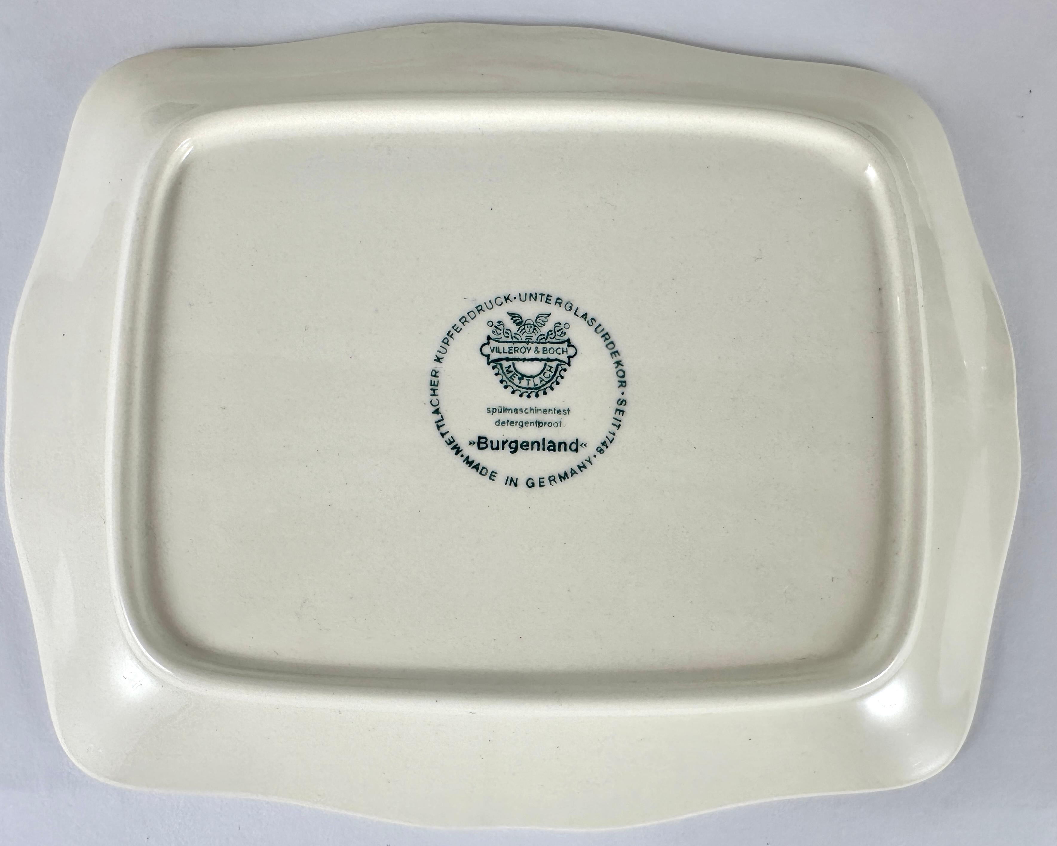 Salsera y Plato para Servir Villeroy & Boch Decor Verde Burgenland Porcelana en venta