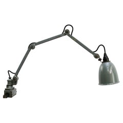 Grey 3-Arm Metal Vintage Industrial Machinist Work Wall Light by EDL