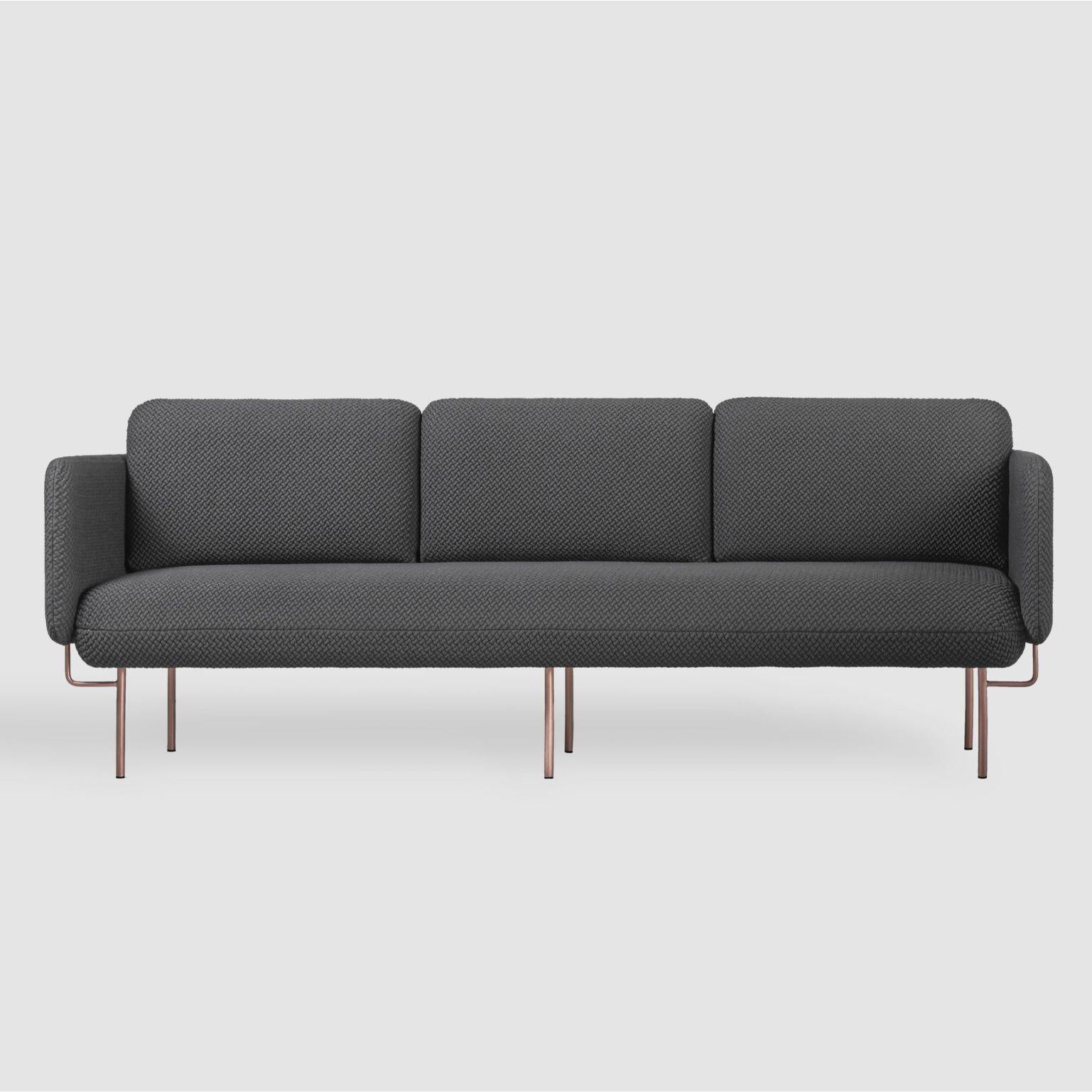 Pink alce sofa - large by Chris Hardy
Dimensions: W224, D88, H82, Seat45 (3 and a Half Seaters)
Materials: Iron structure and MDF board
Painted or chromed legs
Foam CMHR (high resilience and flame retardant) for all our cushion filling