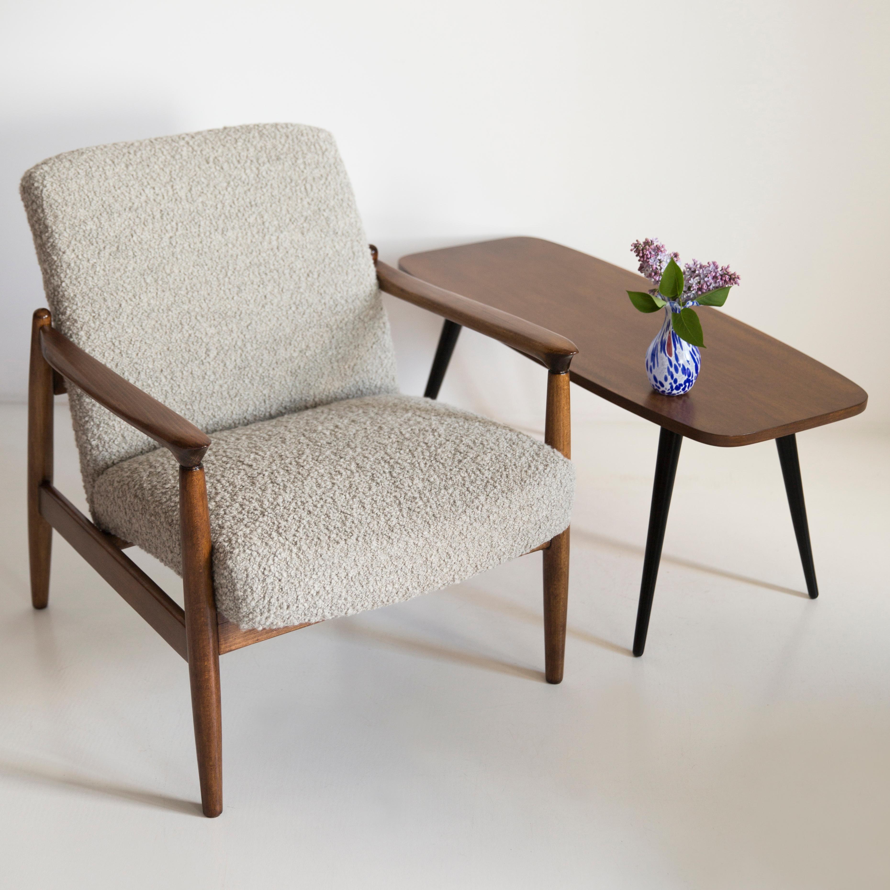 Gray Alpaca Wool Armchair by Vintola Studio, Mid Century Edmund Homa Chair For Sale 1