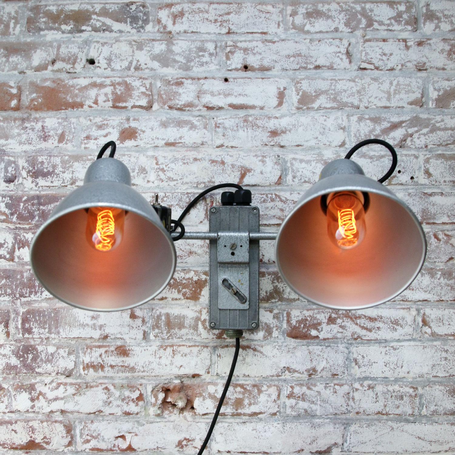 Gray Aluminum Vintage Photography Metal Wall Light In Good Condition In Amsterdam, NL