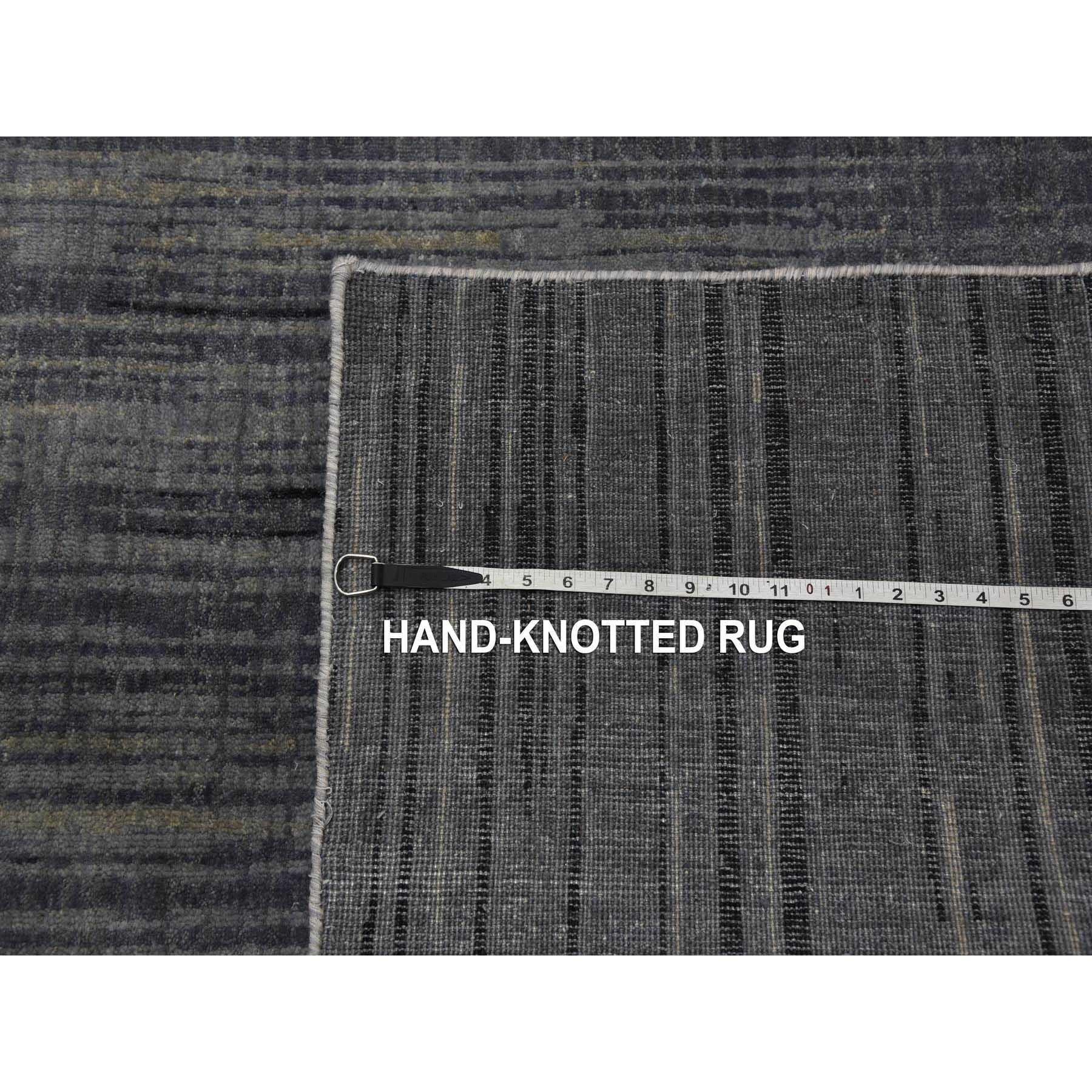 Handgeknüpfter moderner übergroßer orientalischer Teppich in Grau und Schwarz in Ombre-Design aus Wolle in Übergröße im Angebot 5