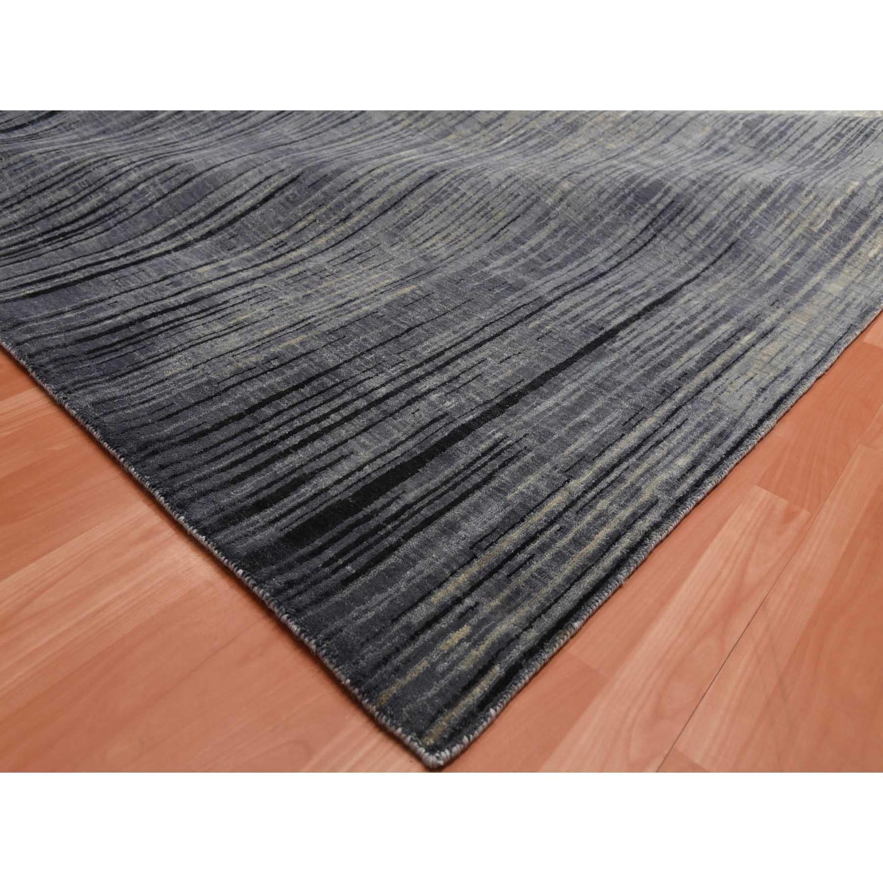 Handgeknüpfter moderner übergroßer orientalischer Teppich in Grau und Schwarz in Ombre-Design aus Wolle in Übergröße (21. Jahrhundert und zeitgenössisch) im Angebot