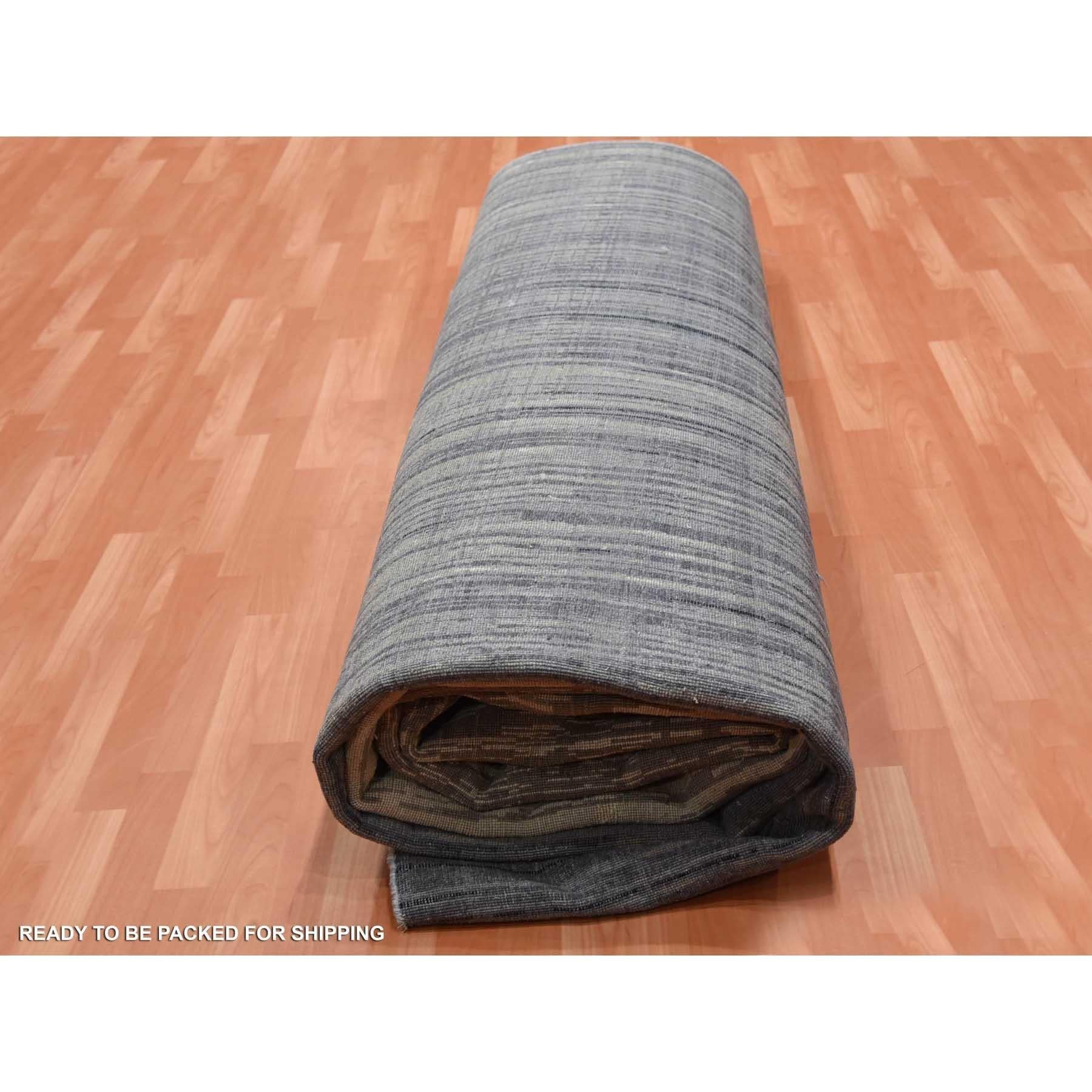 Handgeknüpfter moderner übergroßer orientalischer Teppich in Grau und Schwarz in Ombre-Design aus Wolle in Übergröße im Angebot 3