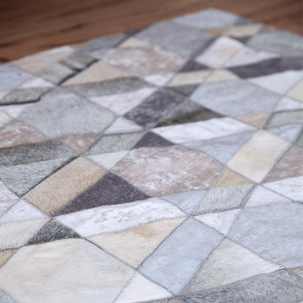 Alfombra de piel de vaca y viscosa Selva personalizable gris y caramelo grande en Nuevo estado para la venta en Charlotte, NC