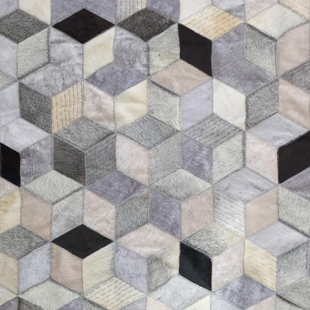 Alfombra de piel de vaca y viscosa Selva personalizable gris y caramelo grande Siglo XXI y contemporáneo en venta