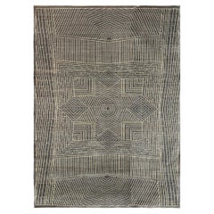 Orley Shabahang "Setareh" Contemporary Persian Rug, Gray & Cream, 9x12