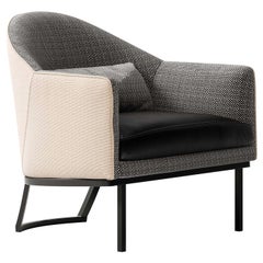 Gray and Ivory Armchair