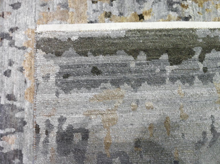 Gray And Tan Abstract Wool Area Rug For Sale At 1stdibs