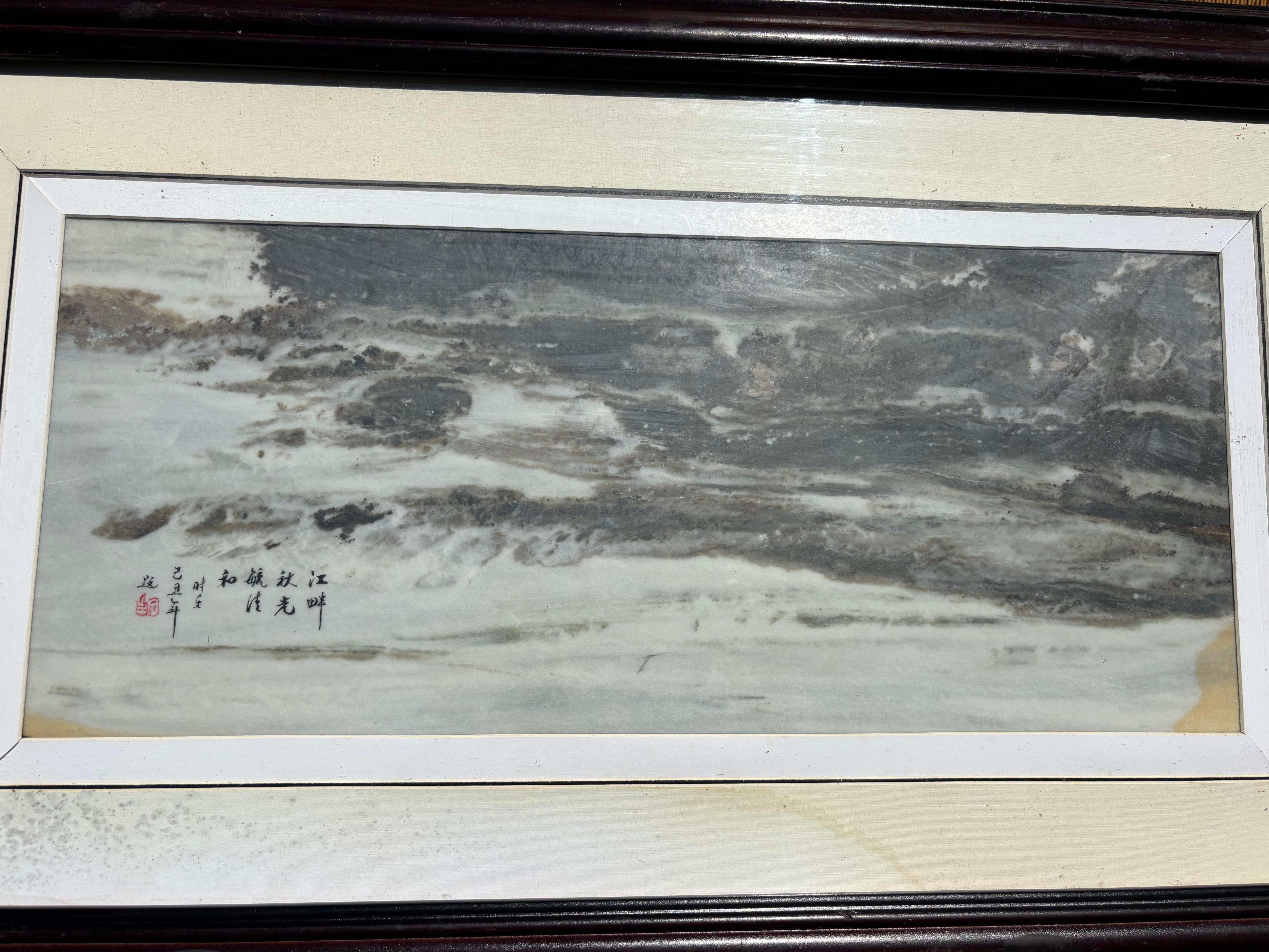 Graue und weiße Landschaftsmalerei Meer & Berge Fine Works of Art (Chinesisch) im Angebot