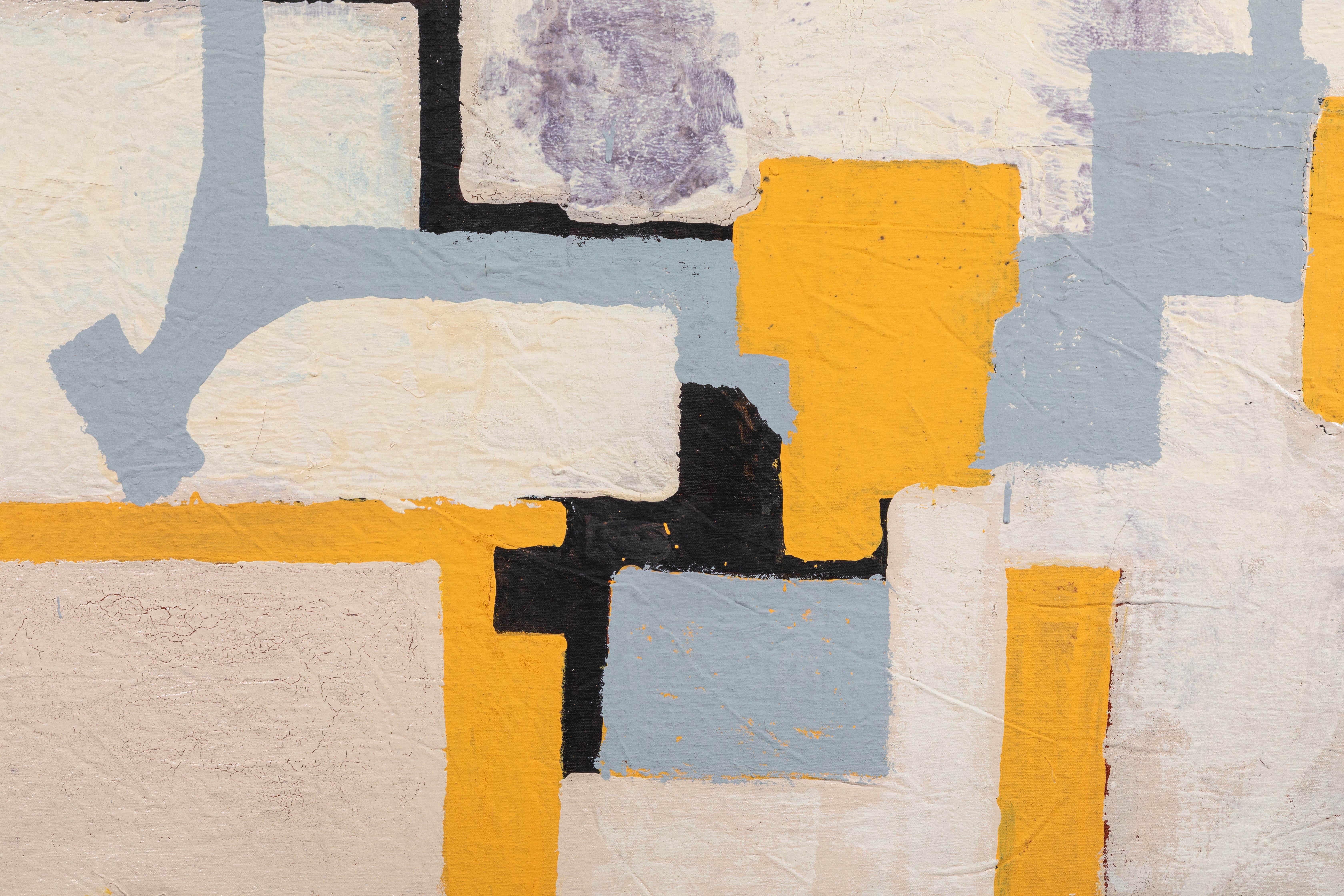 Gray and Yellow Abstract by Christopher Shoemaker im Zustand „Gut“ in Pasadena, CA