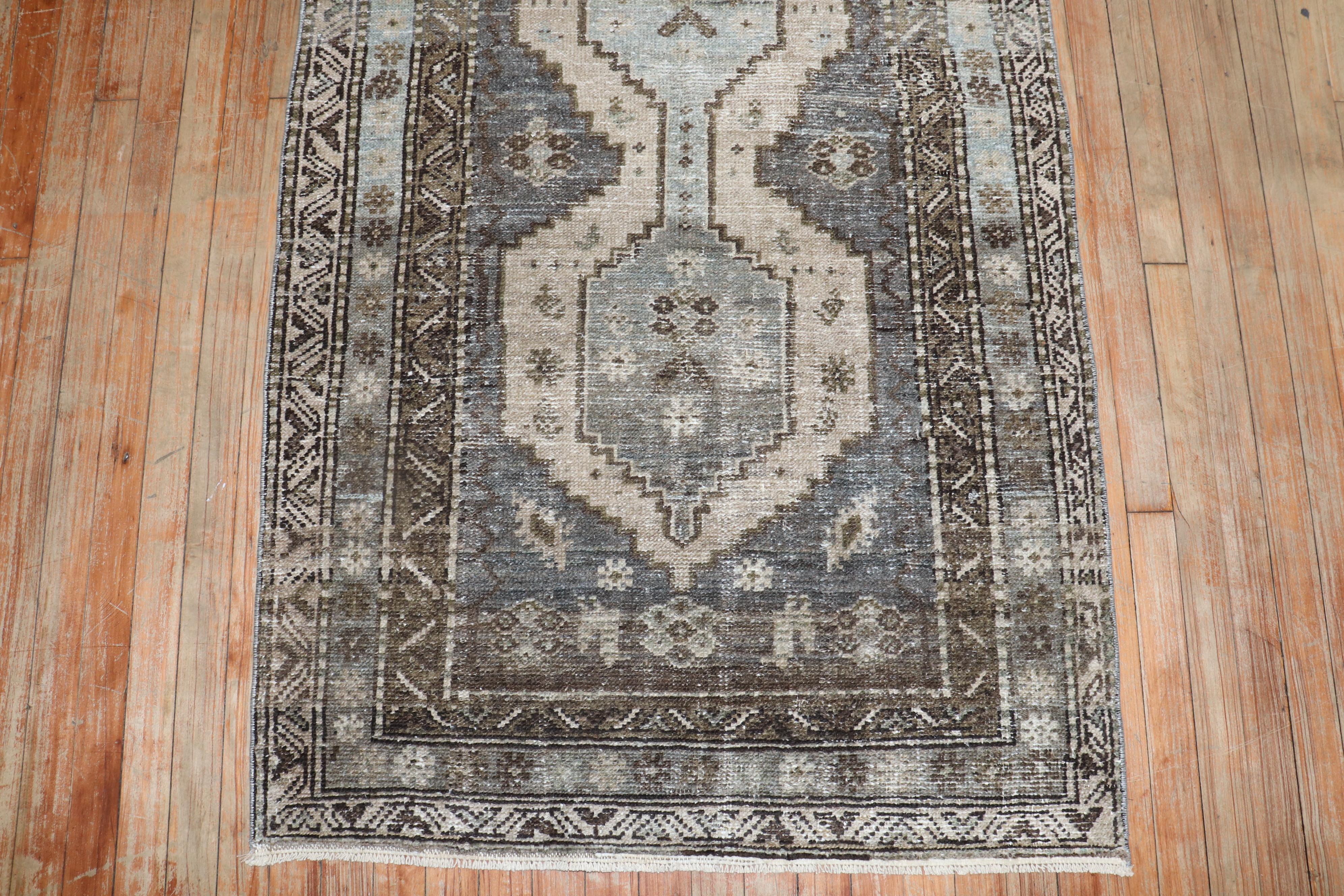 American Classical Gray Antique Persian Malayer Rug