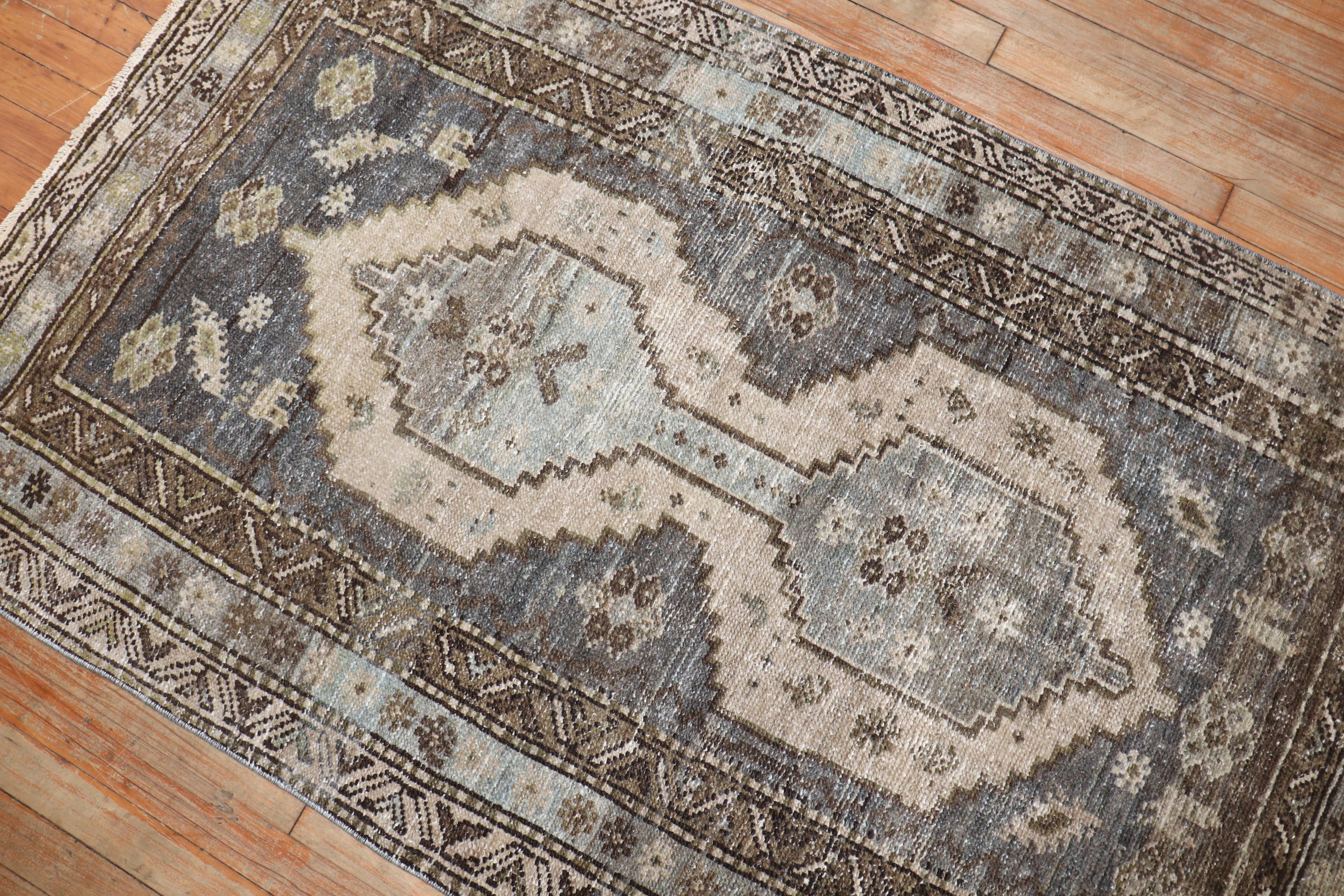 Antiker persischer Malayer-Teppich, graugrau (Wolle)