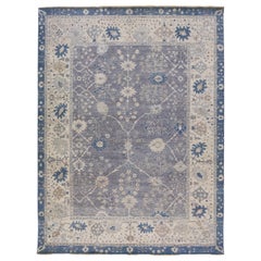 Apadana's Artisan Collection Handgefertigter Allover-Wollteppich in Grau