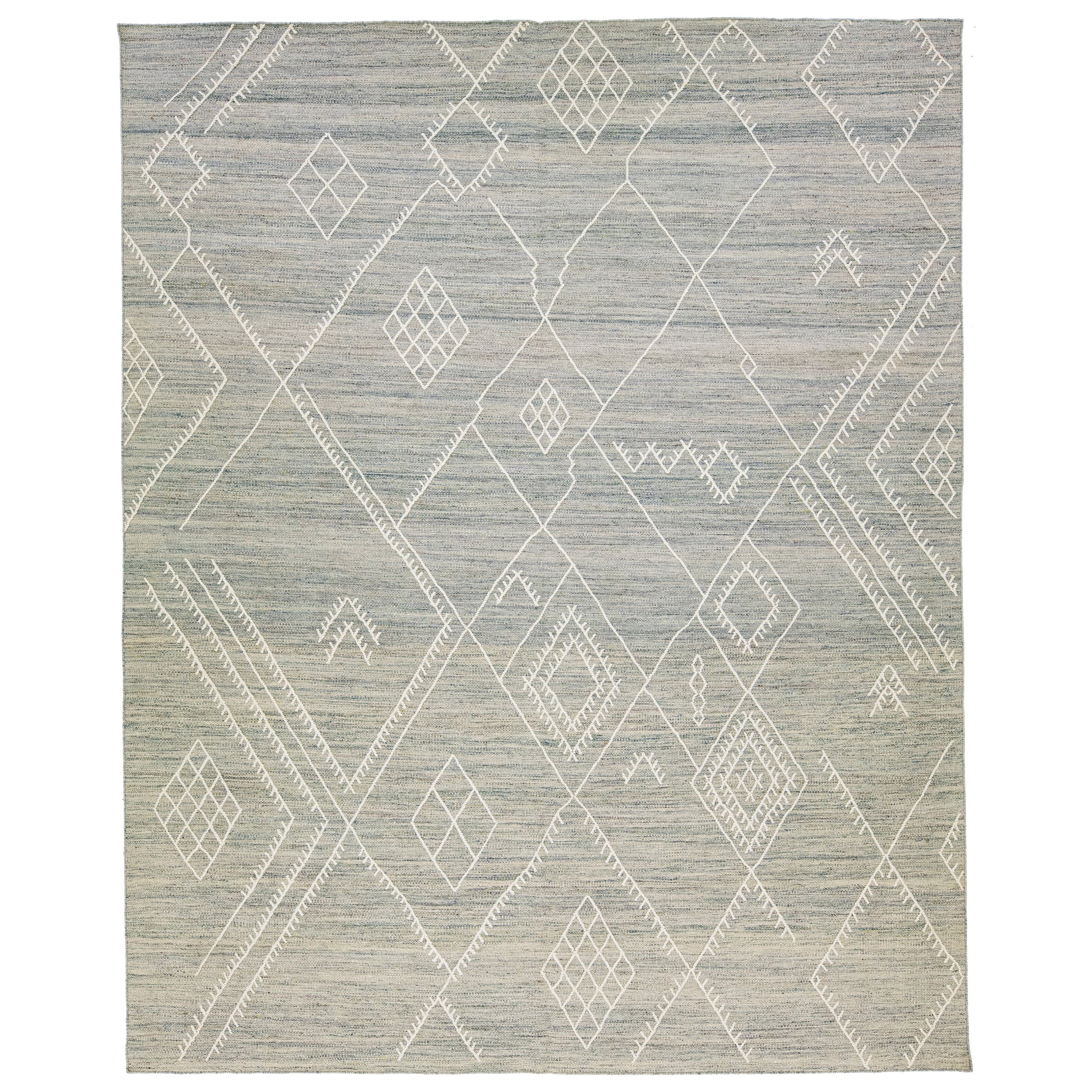 The Collective Nantucket Flatweave Kilim Coastal Designed Wool Rug & am designsne