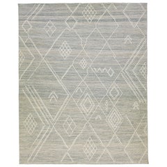 Apadana's Nantucket Kollektion Flachgewebter Kelim-Teppich mit Coastal-Design