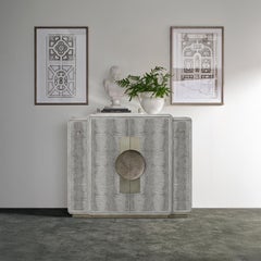 Gray Art Deco Bar Cabinet