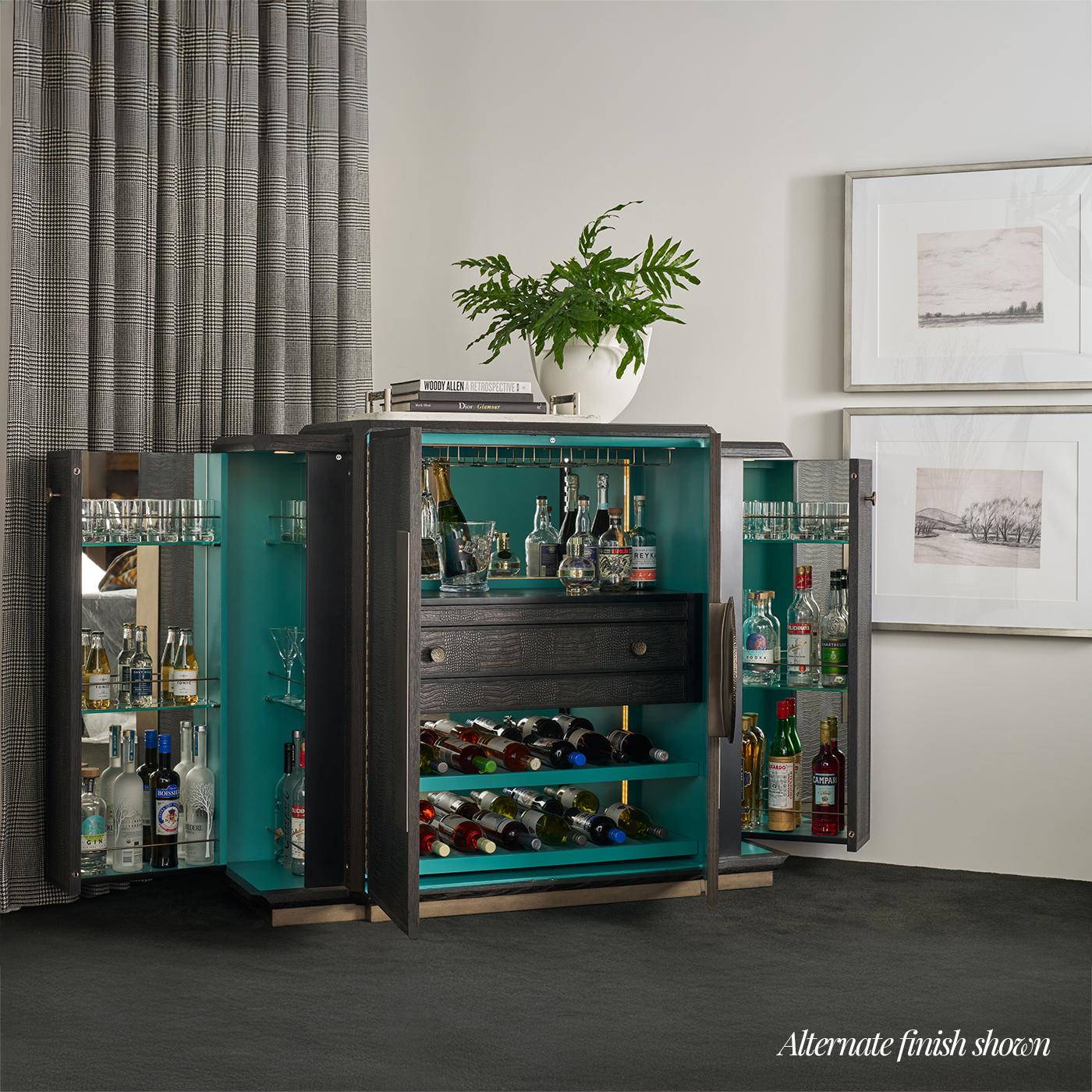 Mueble Bar Art Decó Gris en venta 1