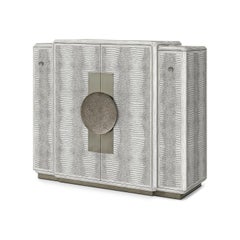 Gray Art Deco Bar Cabinet